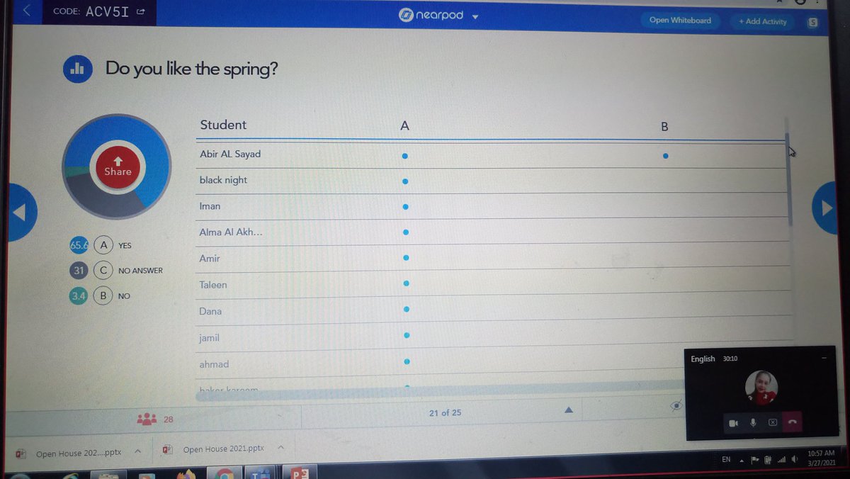 ghinahosna's tweet image. The celebration continues at #AishaSpringFestival #gr4 #expressing their feelings and describing their favorite season 🌸 through #nearpod @MakAishaSchool