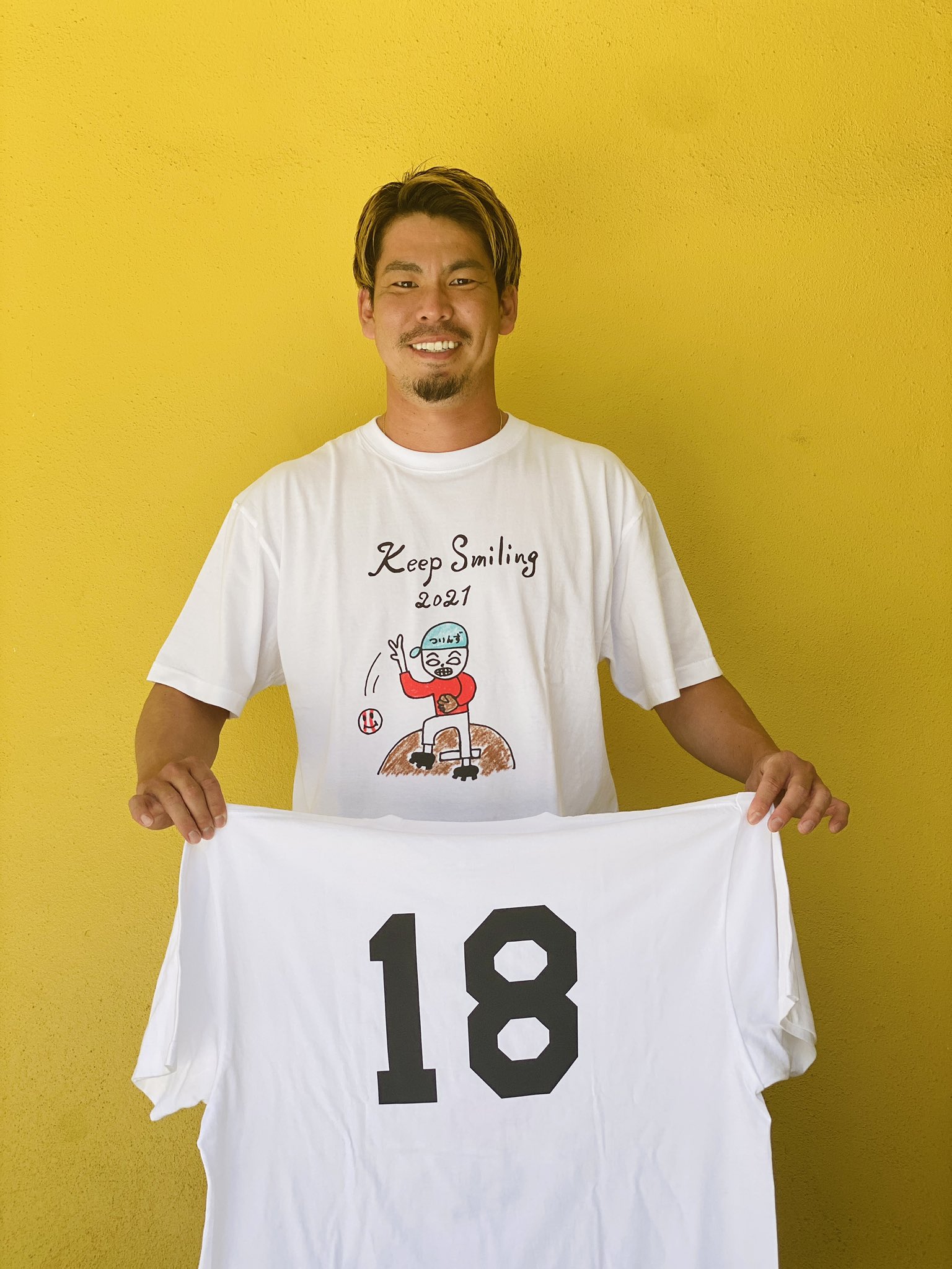 マエケン イラスト Tシャツ 2枚セット マエケンTシャツ ツインズ2021 - メルカリ