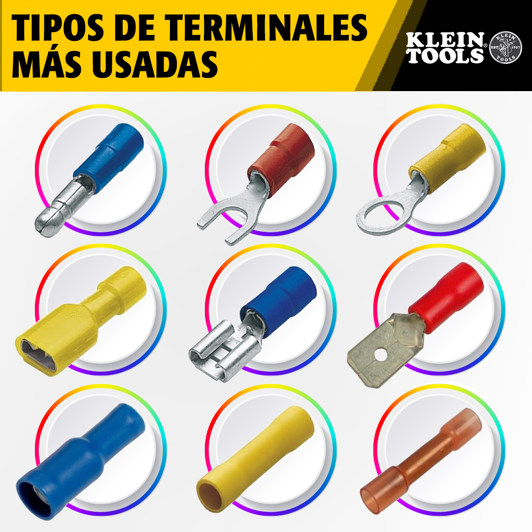 KleinToolsMex's tweet photo. Principales tipos de terminales 🧐

#herramientas #electricista #KleinTools #Mexico #industria #liniero #construccion #profesionales #electricidad #ferreteria #ingenieria #electric #worker #electricity #electrician #tools #handtools #Terminales #tips #ponchar #ponchadora https://t.co/HkOzCer49D
