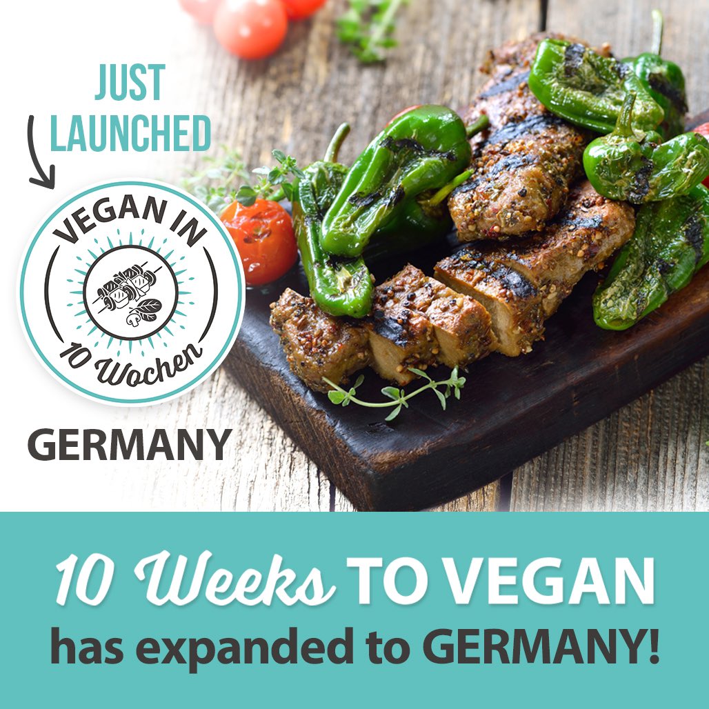 veganoutreach's tweet photo. We just launched our 10 Weeks to Vegan challenge in Germany!

This challenge is ten weeks long, helping Germans switch one animal product a week to a vegan alternative—making it approachable and fun!  

Find the challenge in your region: https://t.co/JOFD77p9VD https://t.co/xPXbeT3VJb