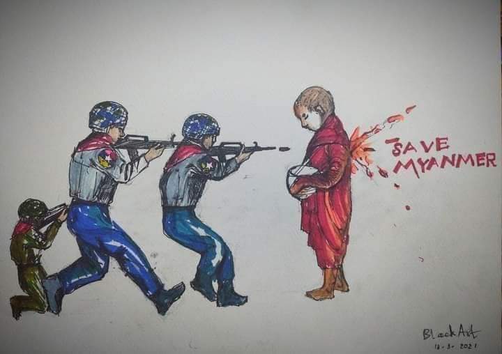 AgKoMinn2's tweet photo. #WhatsHappeningInMyanmar 
#SaveMyanmar 
#WeNeedR2PInMyanmar 
#RejectMilitaryCoup 
#JusticeForMyanmar https://t.co/o5ek2iIdPi