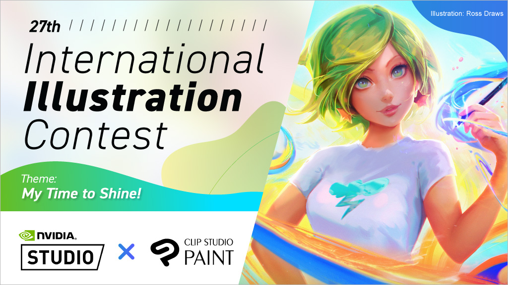 clipstudiopaint's tweet photo. There's still time to submit your entry to the Clip Studio Paint x NVIDIA Studio 27th International Illustration Contest!
Theme: My Time to Shine!
(Deadline Apr 7, 2021 GMT)
#cspcontest27 #StudioShare
@NVIDIACreators
https://t.co/OWhs0u4UHp https://t.co/XrNIrHGgmA