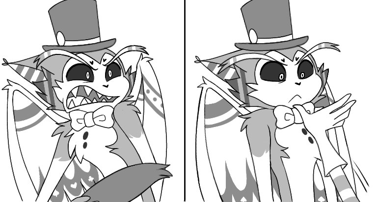 OakyBeams's tweet photo. More huskerdust comic ^w^✨
Part 1 
#HazbinHotelHusk
#HazbinHotelAngelDust #hazbinhotel #huskerdust https://t.co/1GtEaBo4If