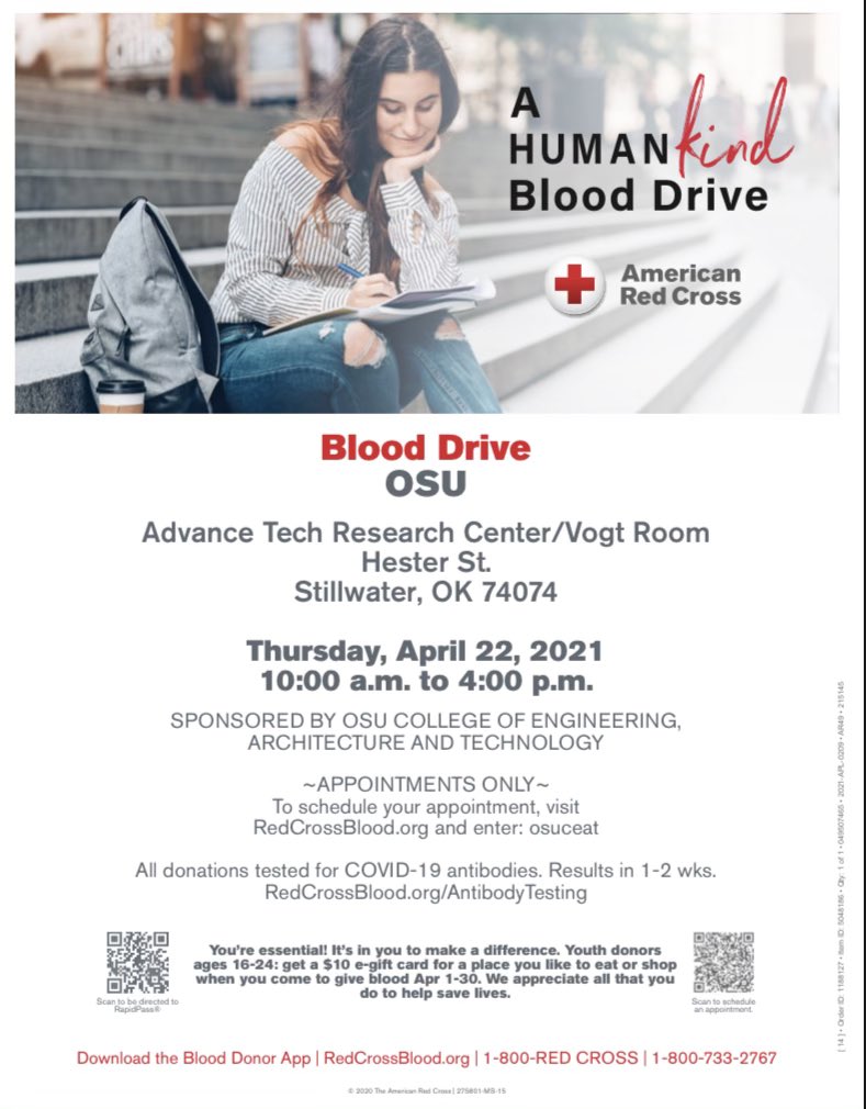 Mark your calendar for the CEAT sponsored blood drive on April 22nd. Get a $10 gift card with donation! *see flyer for more details*