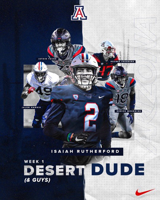 After deliberation by the defensive staff, we have selected our week 1 DESERT DUDE (with a few guys), congrats to <a href="/zay_rutherford/">Isaiah Rutherford</a> for covering like a dude!! <a href="/TheHarris_Era/">Jalen Harris</a> <a href="/Jaydin_Young3/">Jaydin Young</a> <a href="/rourke_freeburg/">Rourke</a> and DJ Mourning all had solid weeks earning Guy status! Excited for week 2!!