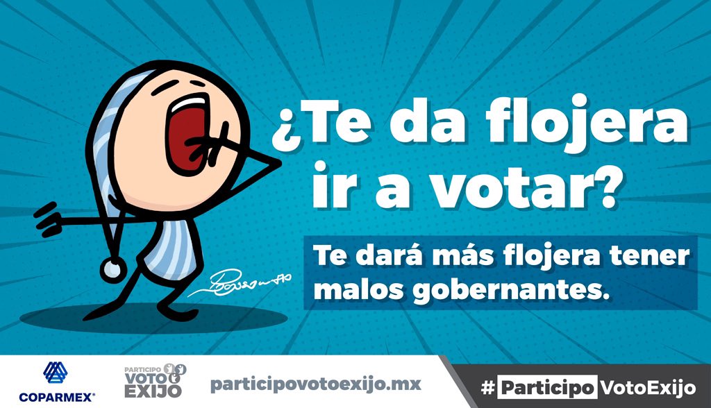 CoparmexTex's tweet photo. No dejes el futuro de México en manos de unos cuantos, cada voto cuenta. Este 6 de junio hay que ir a votar #ParticipoVotoExijo https://t.co/cVstAyCuKV