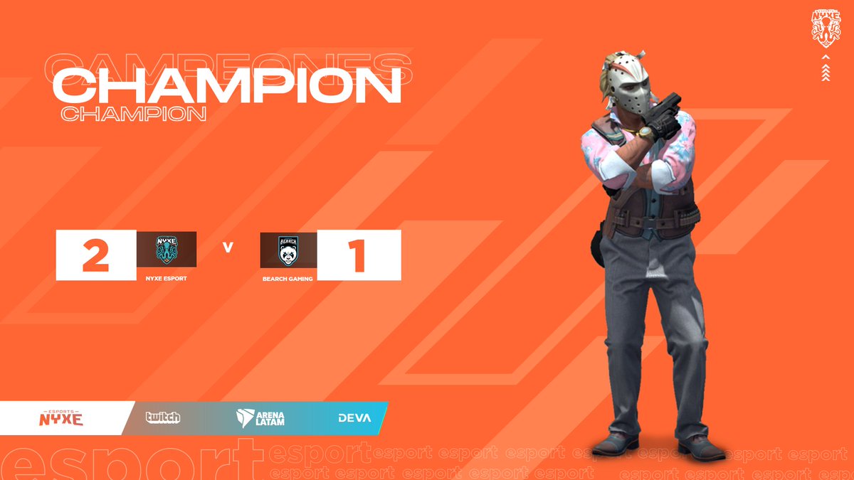 CS:GO - !CAMPEONES! 🏆

Nos consagramos campeones de la <a href="/ESCL_LEAGUE/">ESCL LEAGUE #Premier13-19Dic</a> 

Vencimos a <a href="/BearchGaming/">Bearch Gaming</a> por 2 - 1 en la gran final de la ESCL LEAGUE BLACK DIVISIÓN. Un gran respeto y super ggwp para nuestros rivales. Y gran trabajo por los crackens 🔥

#ArenaLatam #csgo #nyxeesport