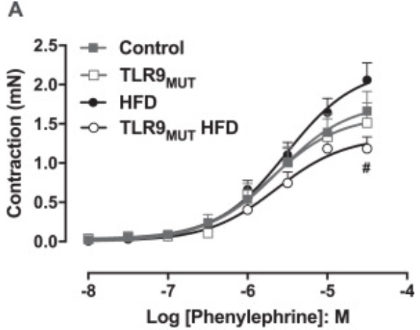 High fat diets are associated w/ increasing levels of TNF-alpha and activation of Toll-like receptor 9 in macrophages, thereby impairing cavernosal smooth muscle and contributing to #erectiledysfunction in a mouse model. 
<a href="/ISSM_INFO/">ISSM</a> 

jsm.jsexmed.org/article/S1743-…
