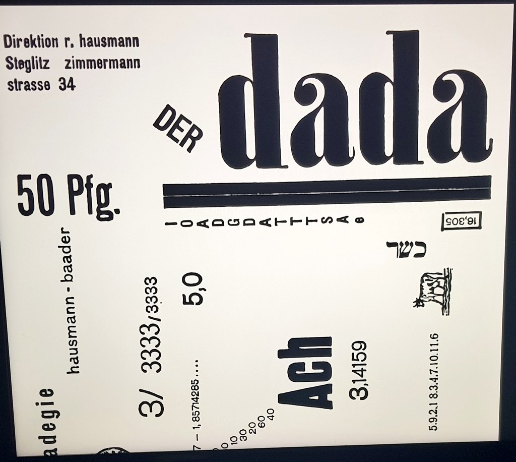TroposArt's tweet photo. Dada or Dadaism was an art movement of the European avant-garde in the early 20th century, with early centres in Zürich, Switzerland, at the Cabaret Voltaire (c. 1916).New York Dada began c. 1915 &amp; after 1920 Dada flourished in Paris. Dadaist activities lasted until mid 1920s. https://t.co/aCL2JLCuuy
