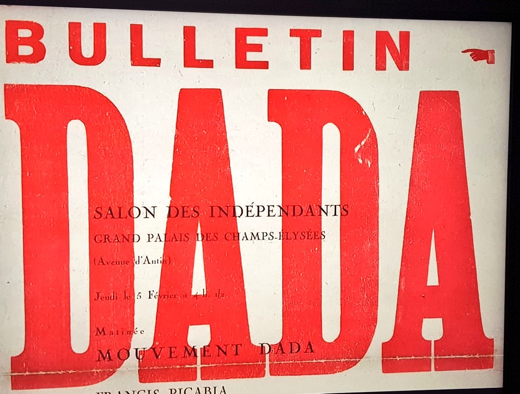 TroposArt's tweet photo. Dada or Dadaism was an art movement of the European avant-garde in the early 20th century, with early centres in Zürich, Switzerland, at the Cabaret Voltaire (c. 1916).New York Dada began c. 1915 &amp; after 1920 Dada flourished in Paris. Dadaist activities lasted until mid 1920s. https://t.co/aCL2JLCuuy