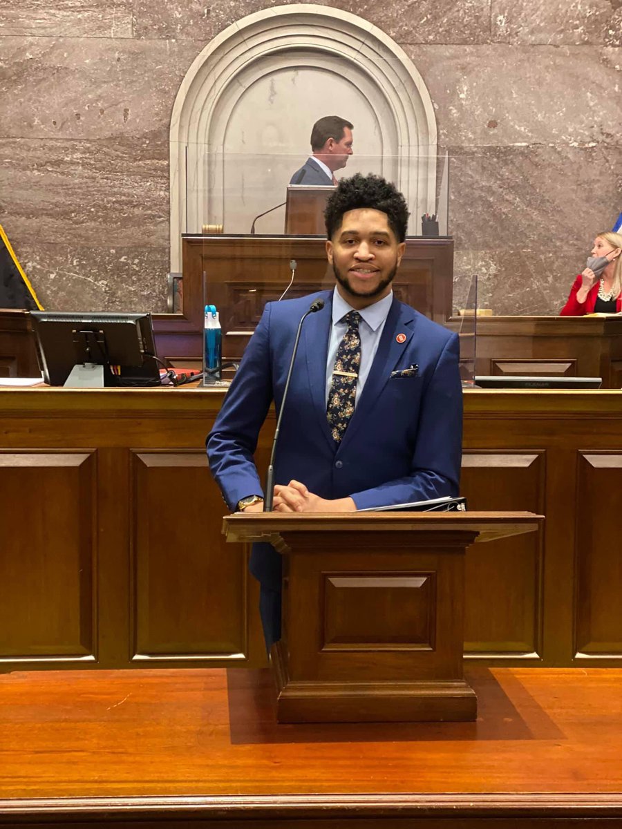 TNblackcaucus's tweet photo. Congrats to #TBCSL’s very own freshman & youngest member State Representative Torrey Harris on passing his first bill in the #TNHouse of Representatives 👏🏾👏🏾 !!!!!! https://t.co/F0G1oqCm8s