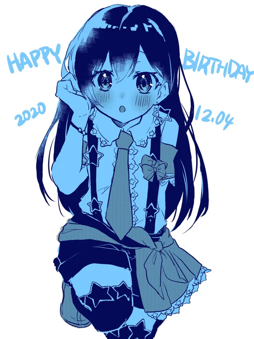ポピパの誕生日絵です 