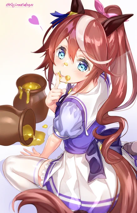 お昼になったので改めて☆
はちみつテイオーちゃん^^ #ウマ娘 