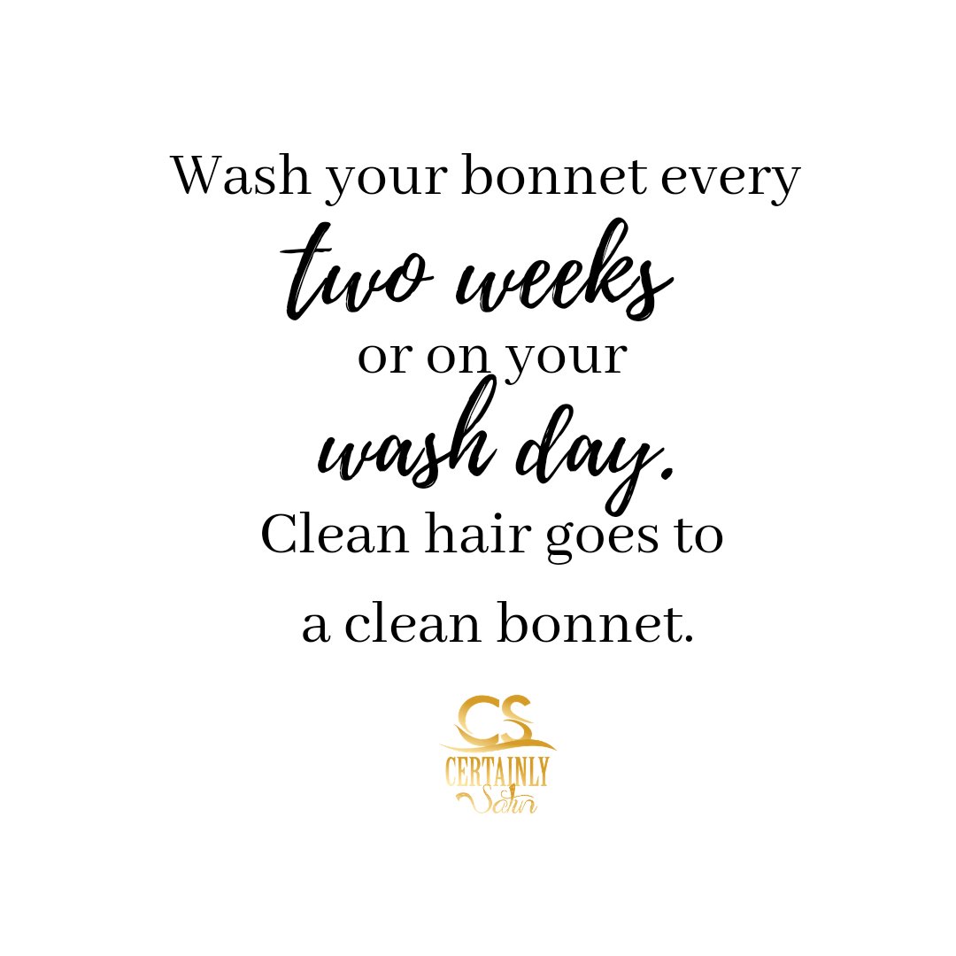 certainly_satin's tweet photo. #tiptuesday Washing your bonnet often reduces the chances of breakout around the hairline
How do wash the bonnet?
1️⃣ Wash in cold soapy water with like colours
2️⃣ Incase if oil stains, use warm (not hot) water to easily lift off the stains
3️⃣Hang to dry
4️⃣ Iron under medium heat https://t.co/Y4ZC7TNq39