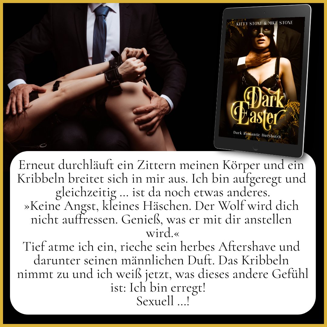 Kitty_Mike's tweet photo. Nur noch 5 Tage dann ist Ostern und unser Dark Easter erscheint. Heute gibt es einen kleinen Schnipsel aus der heißen Bunny-Geschichte 🔥

Jetzt schon vorbestellen  https://t.co/bSXUNGL8xV

#darkromance #darkstones #schlüpfersprenger #bookstagram #bookstagramgermany #comingsoon https://t.co/8Poq81QAGE