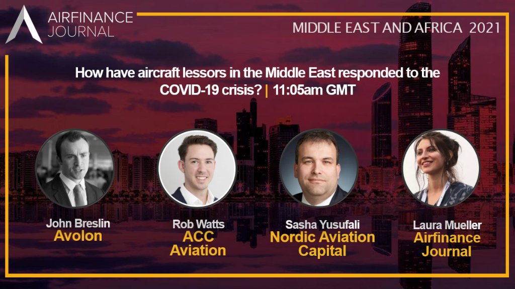 AirfinanceNews's tweet photo. Sign in to the Airfinance Journal Middle East and Africa virtual event today at 11:05am GMT for a session entitled "How Have Aircraft Lessors in the Middle East Responded to the COVID-19 Crisis?". Registered delegates will have received a join link via email #afjMiddleEastAfrica https://t.co/I7gntd6RMW