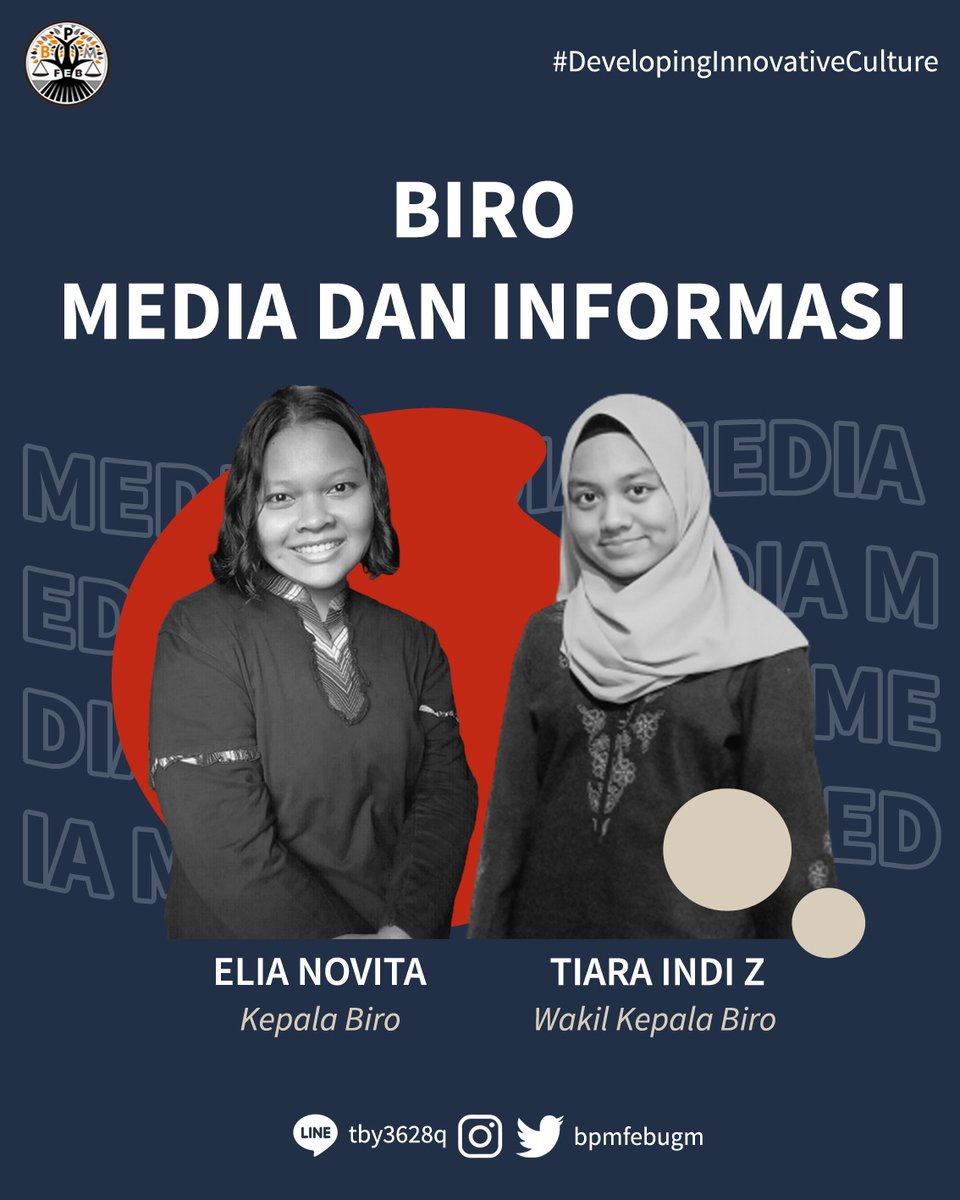 bpmfebugm's tweet photo. [GETTING TO KNOW: OUR STAFF 2021]

Halo, Keluarga FEB UGM👋🏼

Ingin tahu siapa sajakah staff dari Biro Media dan Informasi? Yuk, geser slide-nya👉🏼👉🏼

BPM FEB UGM 2021
#DevelopingInnovativeCulture
#VivaLegislativa https://t.co/44kbdbBgdx