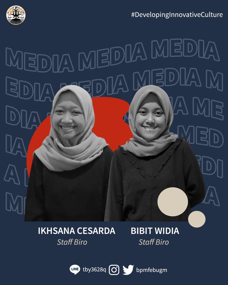 bpmfebugm's tweet photo. [GETTING TO KNOW: OUR STAFF 2021]

Halo, Keluarga FEB UGM👋🏼

Ingin tahu siapa sajakah staff dari Biro Media dan Informasi? Yuk, geser slide-nya👉🏼👉🏼

BPM FEB UGM 2021
#DevelopingInnovativeCulture
#VivaLegislativa https://t.co/44kbdbBgdx