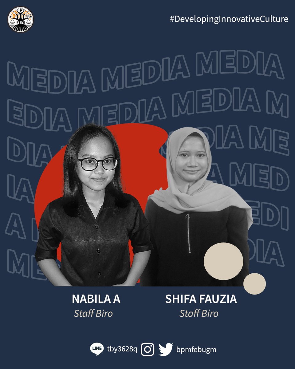 bpmfebugm's tweet photo. [GETTING TO KNOW: OUR STAFF 2021]

Halo, Keluarga FEB UGM👋🏼

Ingin tahu siapa sajakah staff dari Biro Media dan Informasi? Yuk, geser slide-nya👉🏼👉🏼

BPM FEB UGM 2021
#DevelopingInnovativeCulture
#VivaLegislativa https://t.co/44kbdbBgdx