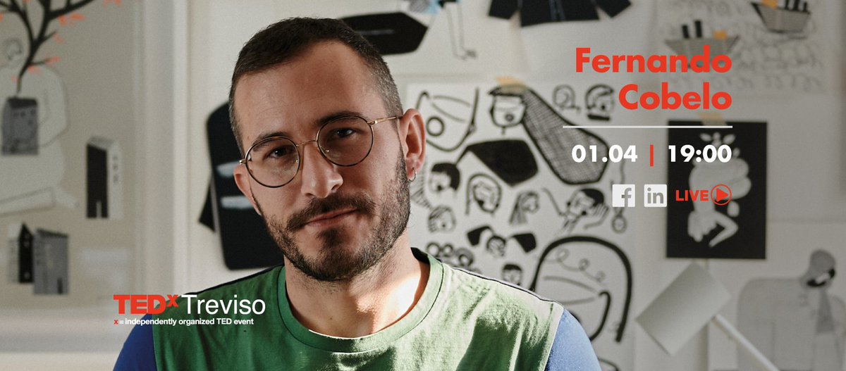 Di origine venezuelana e da anni di base a Torino, <a href="/fernandocobelo/">Fernando Cobelo</a> è oggi un artista riconosciuto in tutto il mondo che, di recente, ha pubblicato Sono qui. 

Ti aspettiamo 𝗴𝗶𝗼𝘃𝗲𝗱𝗶̀ 𝟬𝟭 𝗮𝗽𝗿𝗶𝗹𝗲 alle 𝟭𝟵:𝟬𝟬  per una mezzora di idee condivise!