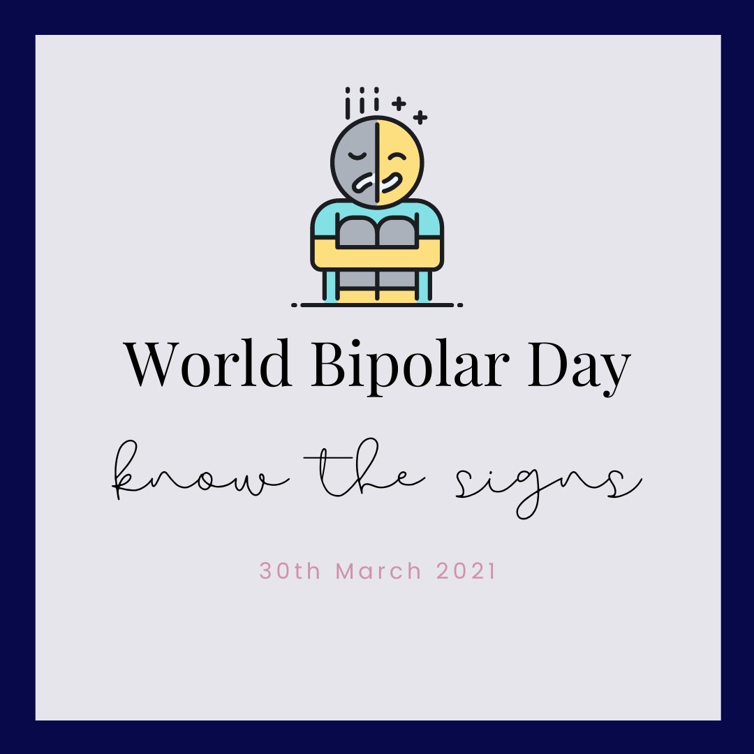 abdnnightline's tweet photo. Today is World Bipolar Day - a day designed to spread awareness of this illness and break down stigma, whilst educating people to help better understand the condition.

Use today to learn more about Bipolar Disorder and help spread awareness 🌎 💙 https://t.co/R1PFyM6uK5