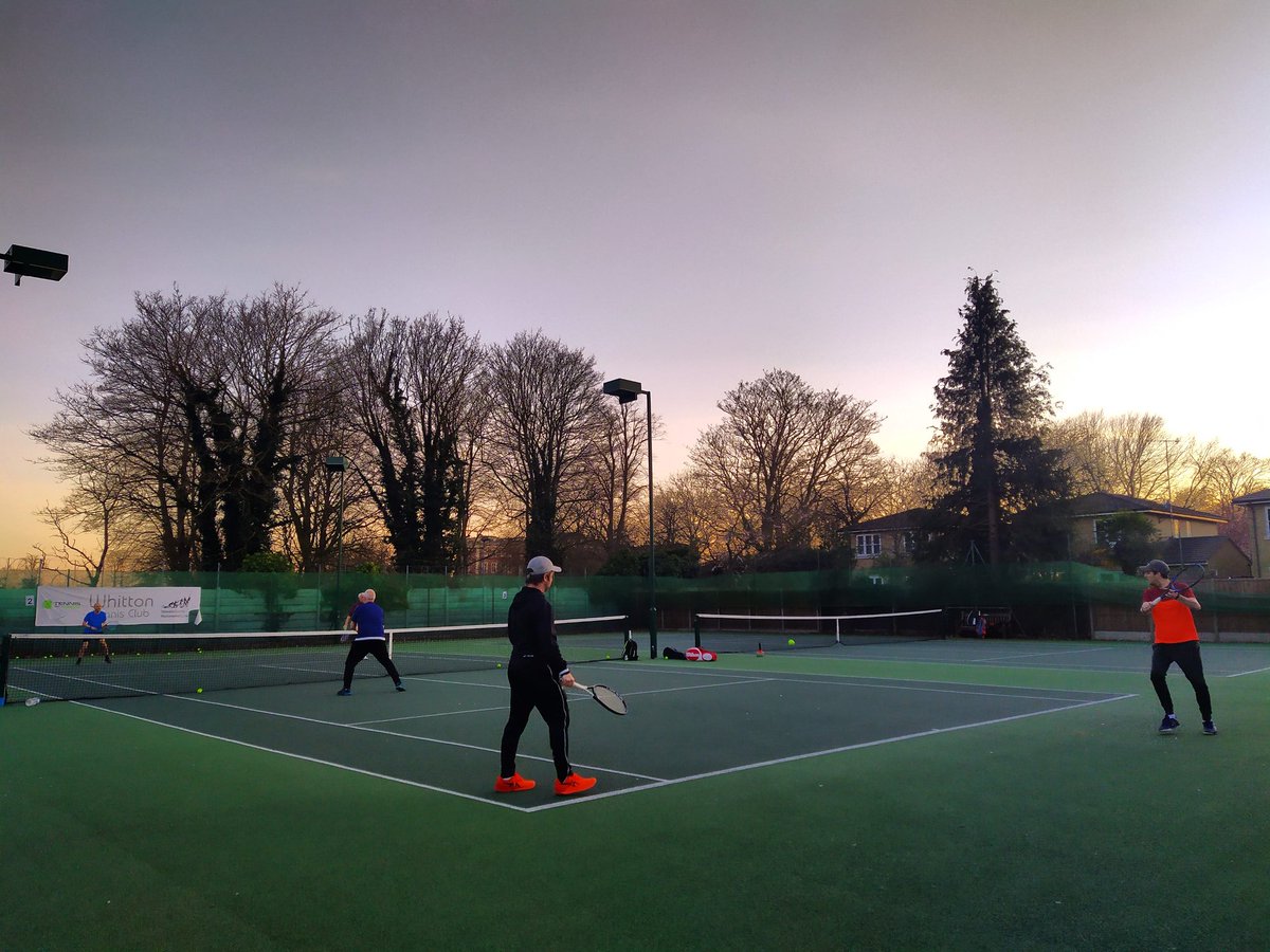 Yesterday's re-opening was a HUGE Success with courts being played on all day!!! 

Ending with a stunning sunset over the men's training night lead by <a href="/TennisWithSimon/">Tennis With Simon</a> 

<a href="/the_LTA/">LTA</a> #PlayYourWay 🎾

#FINALLYBACKONCOURT