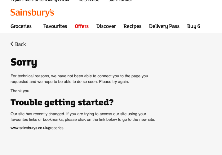 S_weetDesigns's tweet photo. Hey @sainsburys Are you not taking online payments at the moment? Tried to update my shop with two different cards now &amp; no joy. Please help! https://t.co/mAUfIbNLYw