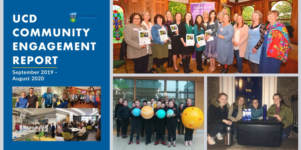 President Andrew Deeks will officially launch the UCD Community Engagement Report in his bulletin this afternoon. 

The report will be live on our website and we encourage you to read it and help us celebrate the wonderful community engagement happening across <a href="/ucddublin/">University College Dublin</a>