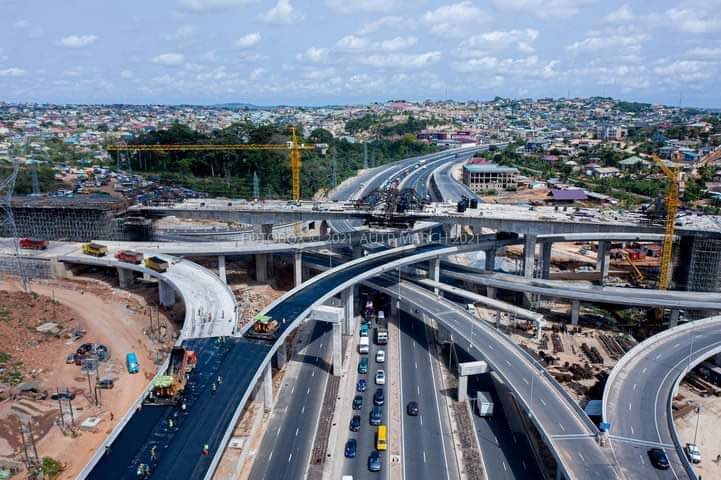 yabbanx's tweet photo. Current status of the pokuase interchange. 95% complete. https://t.co/JfFkBRvEze