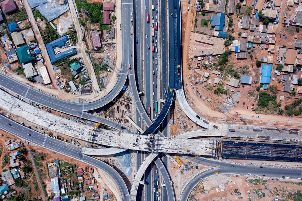 yabbanx's tweet photo. Current status of the pokuase interchange. 95% complete. https://t.co/JfFkBRvEze