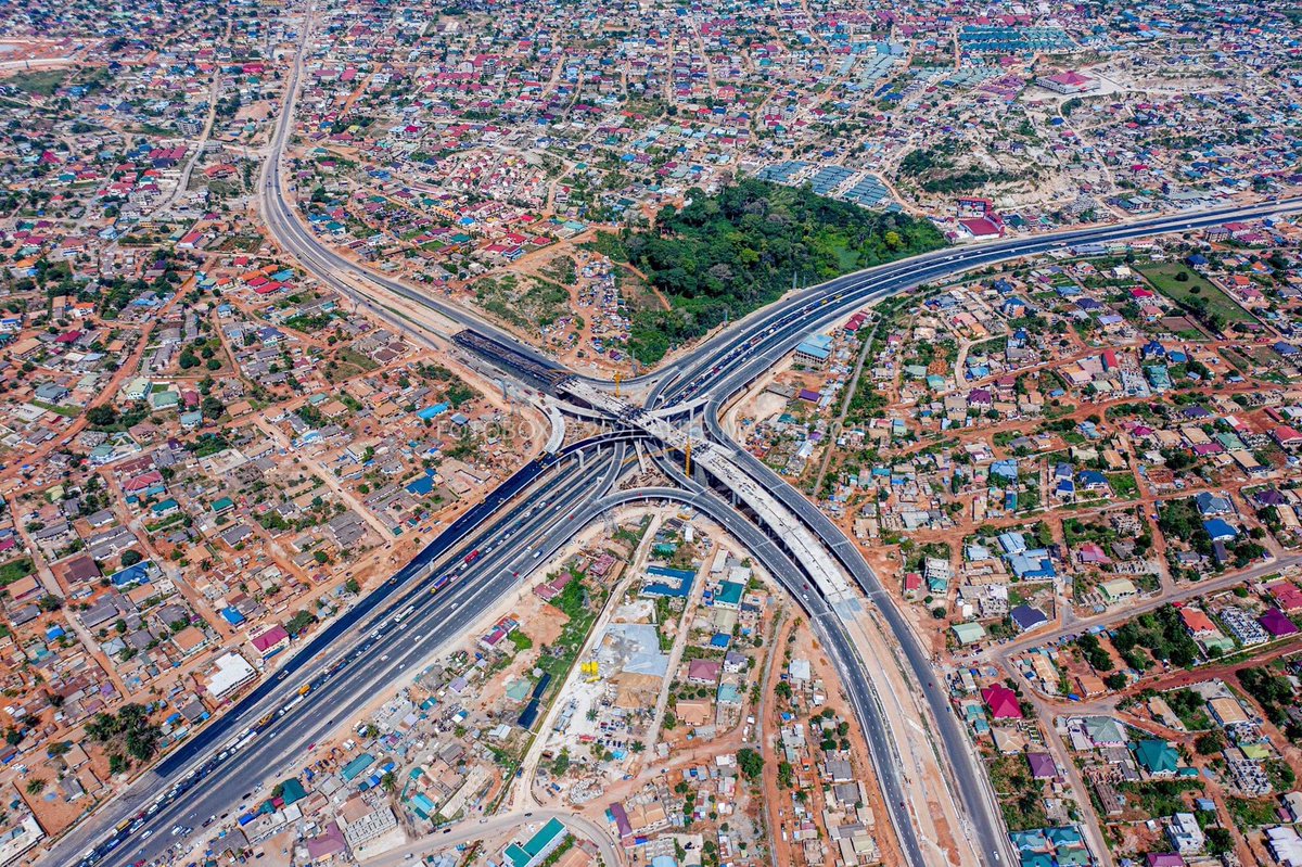 yabbanx's tweet photo. Current status of the pokuase interchange. 95% complete. https://t.co/JfFkBRvEze