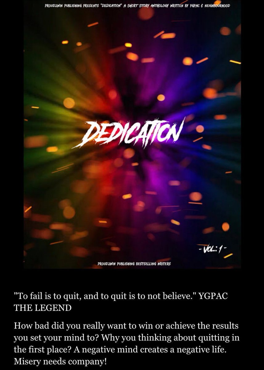 ygpac's tweet photo. Your 🆕 great read! 📕
DEDICATION 🕯✍🏻
VIEW MORE #FREE here: https://t.co/nvV2NX75pd
#TuesdayThoughts #TuesdayMotivation #tuesdaymorning #IndieBooksBeSeen #Entrepreneur #writingadvice #WritingCommunity #IARTG #SuccessStory #successful #proud2win #ygpacthelegend #succeedfirst https://t.co/980aMvIQGV