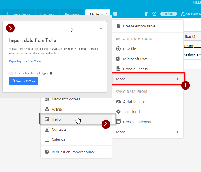 zensiblesol's tweet photo. Excited to see some import options from @airtable but not everything is as it first seems #cheekymove https://t.co/ZpIGWMVL8o