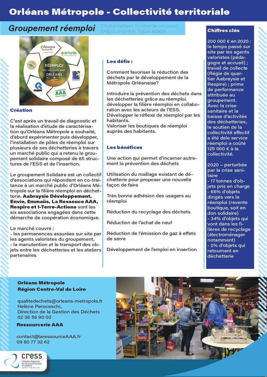 aabraysie's tweet photo. ℹ️📢 On parle de nous ! ℹ️📢
[Newsletter de la CRESS Centre Val de Loire]
#ESS #reemploi #insertion https://t.co/hVb3qQK4ze