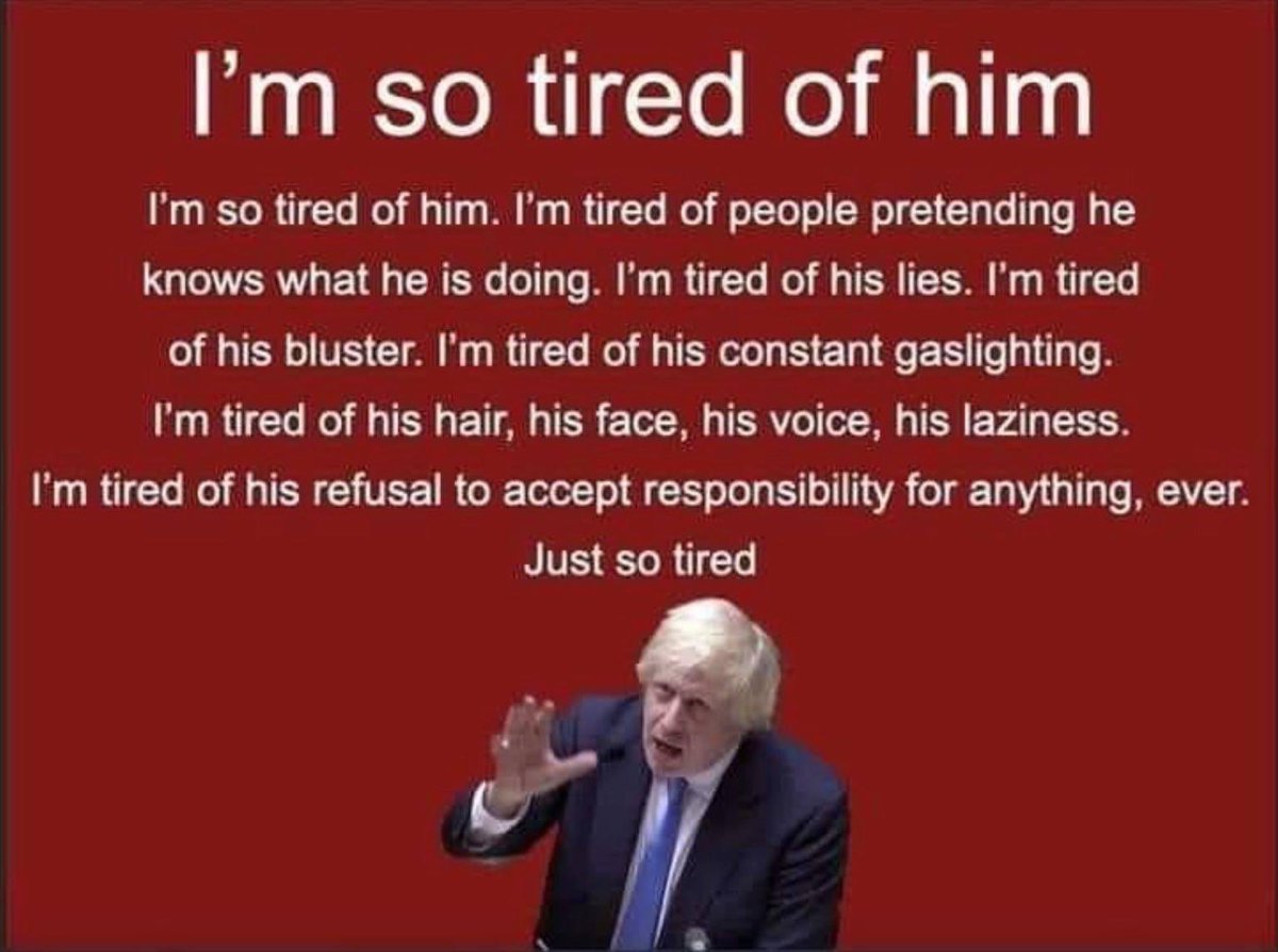 HelenTBracken's tweet photo. Are YOU tired of @BorisJohnson as well??? 😩😡👉 https://t.co/6jgd9PQGOK