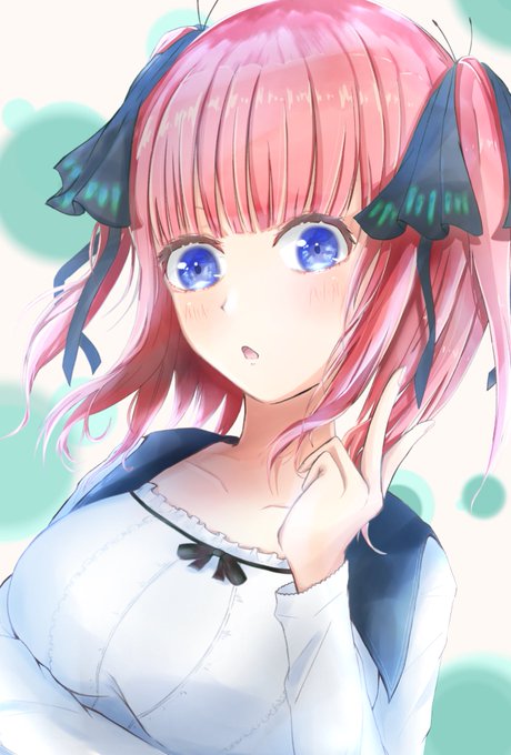 なのはなさんがTwitterに投稿した中野二乃(五等分の花嫁)のイラスト。