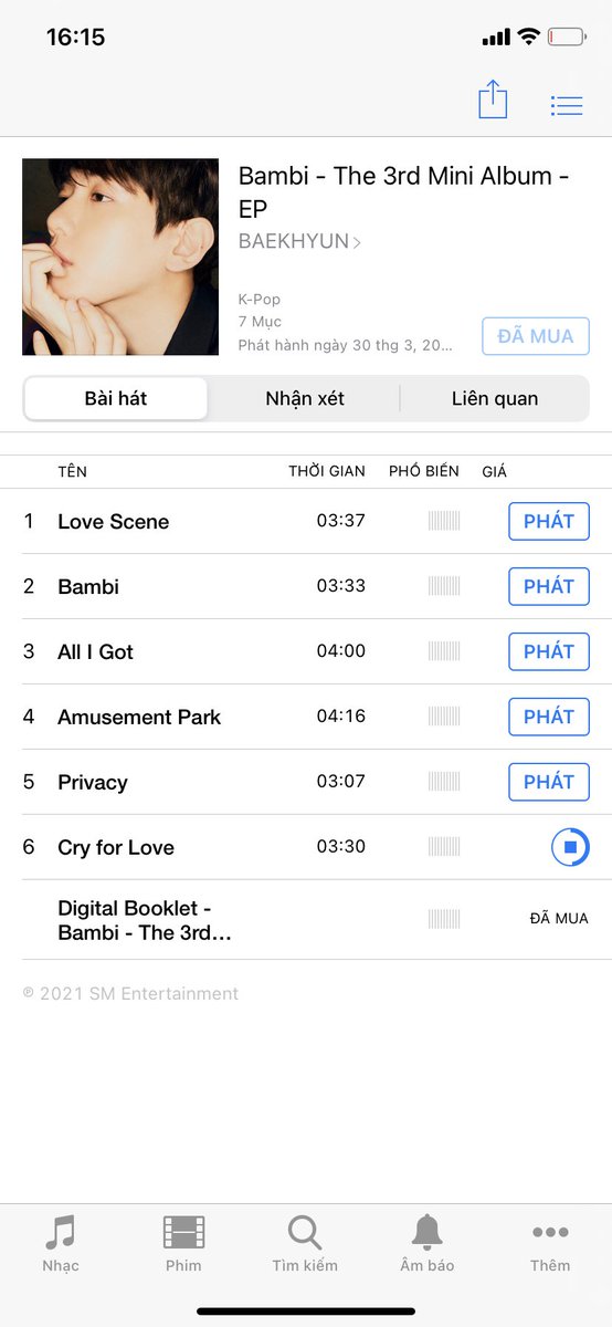 #BAEKHYUN 촣아ㅏㅏㅏ 다 촣아ㅏㅏㅏ 백현이 목소리 진짜 촣다. 난 미치겠당  music.apple.com/vn/album/bambi…