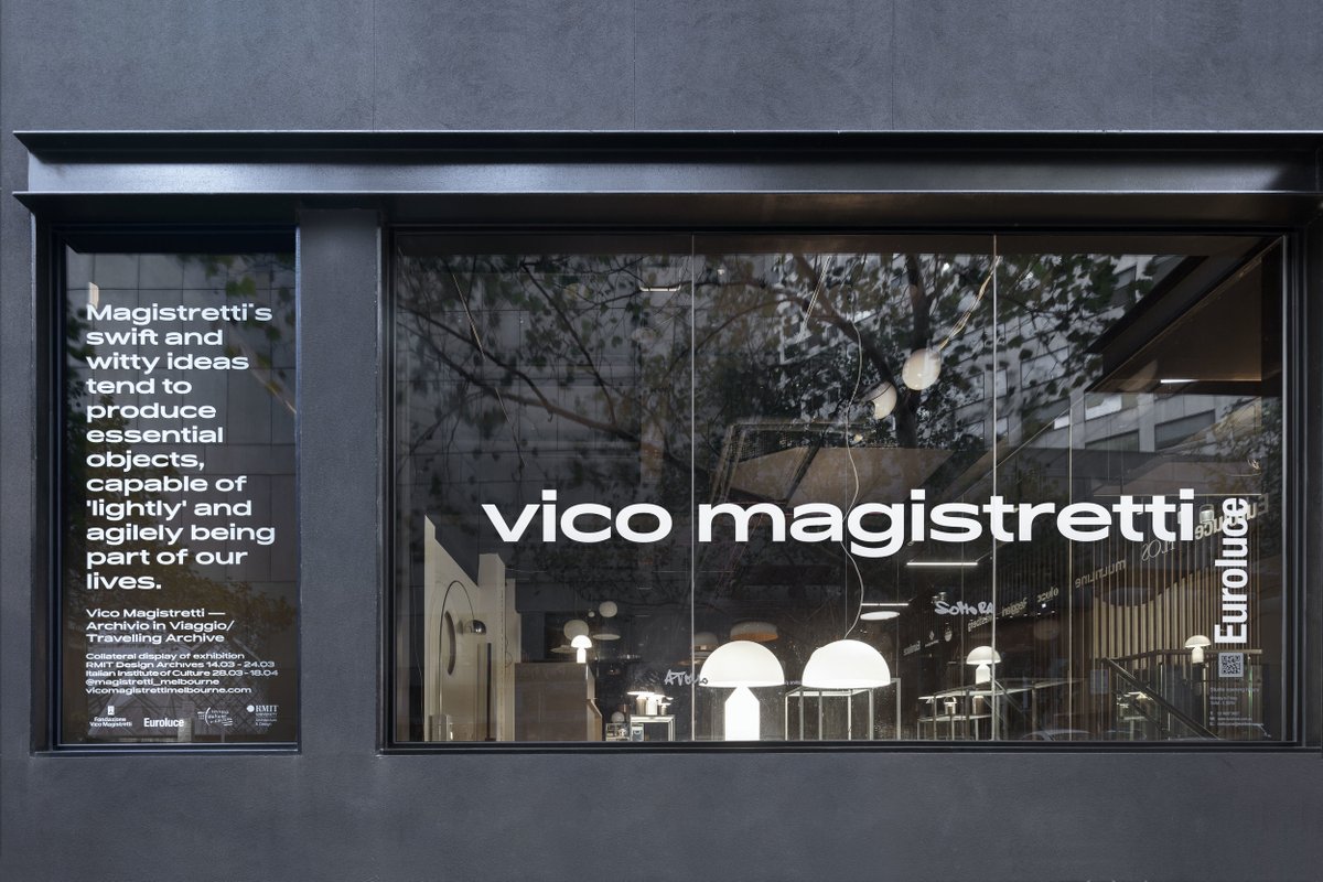 HeavyweightType's tweet photo. Great architect and an icon of italian furniture design was definitely Vico Magistretti. It is a pleasure for us to browse snapshots from his exhibition carried out the previous year during Melbourne design week where our #PanoTypeface was used.
Via: Fondazione Magistretti https://t.co/ntAaNMPOnT