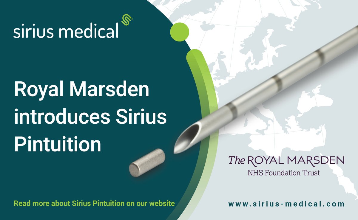 Sirius Medical is proud to announce implants with the Sirius Pintuition in <a href="/royalmarsdenNHS/">The Royal Marsden NHS Foundation Trust</a>. Chairman of the <a href="/weare_iBRANET/">iBRA-NET</a> Innovation Group <a href="/ercstjohn/">Edward St John</a>: "Sirius Pintuition is an exciting innovation ". Read more: bit.ly/3weFNuz #oncology #breastcancer #surgery #pintuition