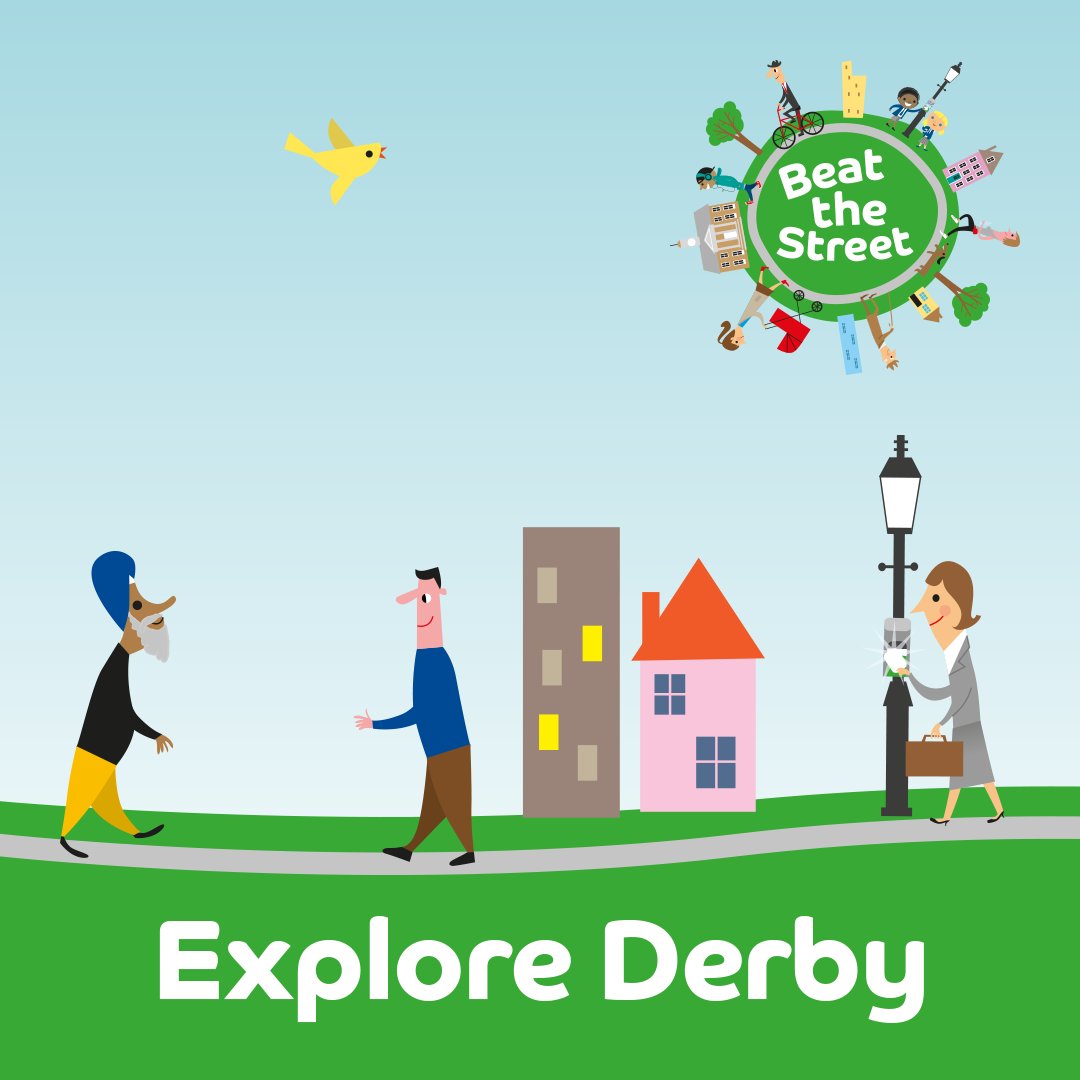 BTSDerby's tweet photo. #BeattheStreet starts tomorrow! It's fun, free and simple to play. The challenge is to score as many points as possible for you and your team while walking, cycling and running around your area. How far will you go? https://t.co/ObhVKQYqEp @DerbyCC @movemorederby @_inderby https://t.co/UcFHreXYqp