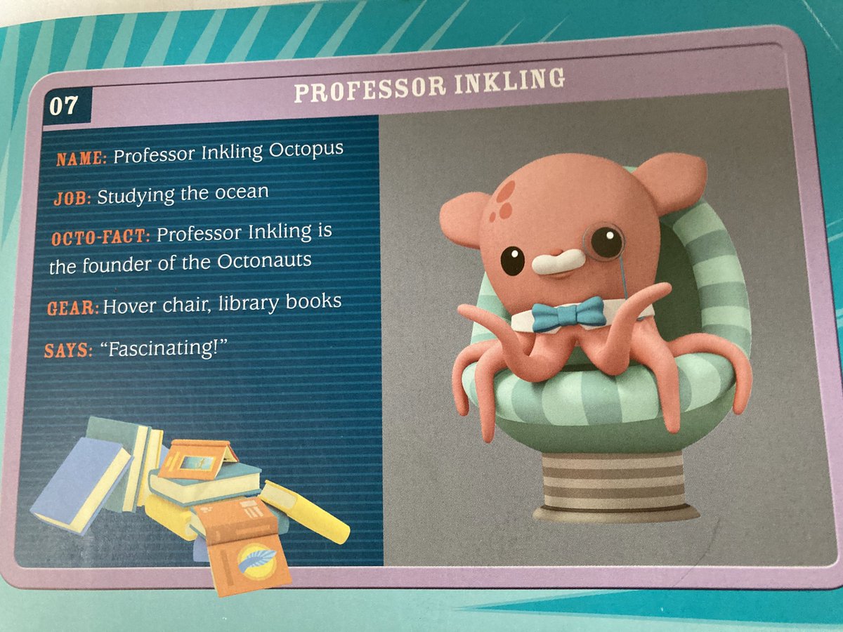 DrTobiasJung's tweet photo. Leaving aside any disciplinary differences between management studies and the expertise of Professor Inkling from the Octonauts, a very valid question/recommendation from our youngest: where is my hover chair??? #whatprofessorsdo https://t.co/k5uYXGFIRA
