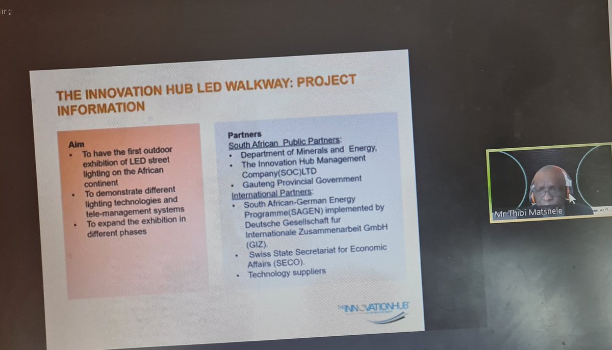 AdvPieterHoll's tweet image. Mr #ThibiMatshele , Programme Manager for #LEDwalkway Project  talking about the partners that are involved on the Project &amp;amp; emphasising the need to have the first outdoor exhbition of #LEDStreet lighting on the African Continent #EnergyEfficiencyStreetLightingRetrofitProject