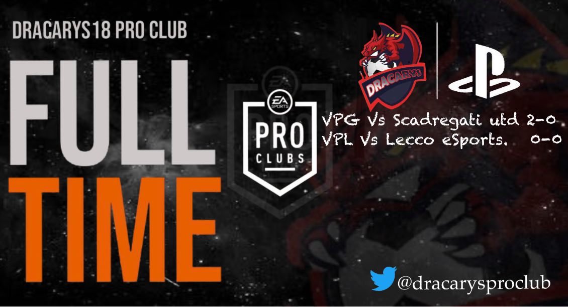 🏆<a href="/VPG_Italy/">VPG Italy</a>
VS ⁦@ScadregatiUtd⁩
✅2-0
⚽️👟⁦<a href="/MirkoR9x/">MirkoR9x</a>⁩
⚽️⁦<a href="/Alex99Sandroo/">Alex99Sandro💥</a>⁩
👟🏅⁦<a href="/Dano_bastacosi7/">Dano_bastacosi7</a>⁩

🏆 <a href="/VPLItaly/">VPL Italy 🇮🇹</a>
VS <a href="/Lecco/">Leandro Figueiredo</a> Esports
🏳️0-0
🏅⁦<a href="/Dano_bastacosi7/">Dano_bastacosi7</a>⁩
@rumors_pro <a href="/ProClubITALIA/">ProClub ITALIA</a> <a href="/NewsProclub/">News Proclub</a> <a href="/PhoenixRetweet/">Phoenix Retweet</a> <a href="/RTAllProClub/">RETWEET ALL PROCLUB</a> @OffSidePage_