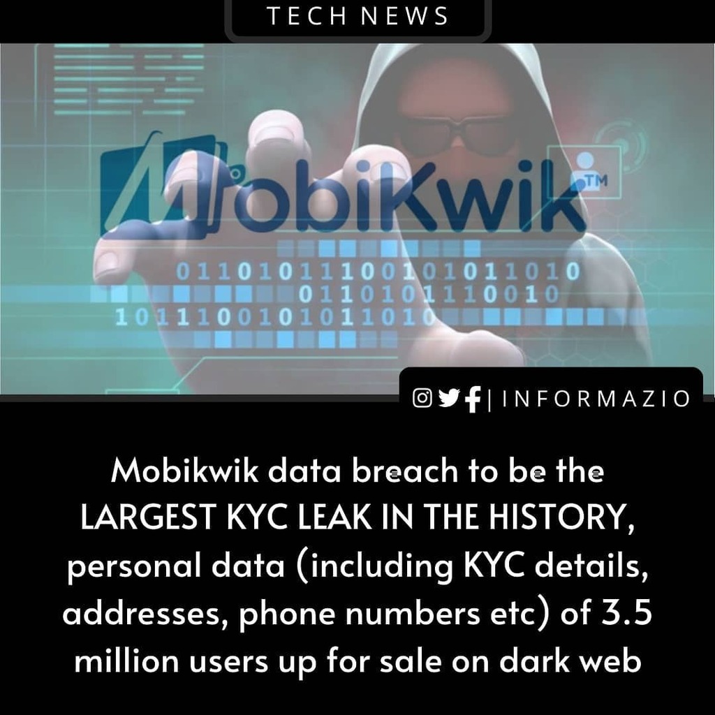 informazio_'s tweet photo. Do you use #mobikwik ?
.
.
Never want to miss an update?
Follow @informazio_ for Latest News updates, Tech, Covid-19 Updates & Facts
.
.
#informazio #informazio_newsflash #databreach #cybersecurity #privacy #datasecurity #infosec #security #dataprotectio… https://t.co/VYgTLxdCij https://t.co/gbLXNYb4fq
