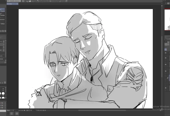 a hug from erwin  #eruri 