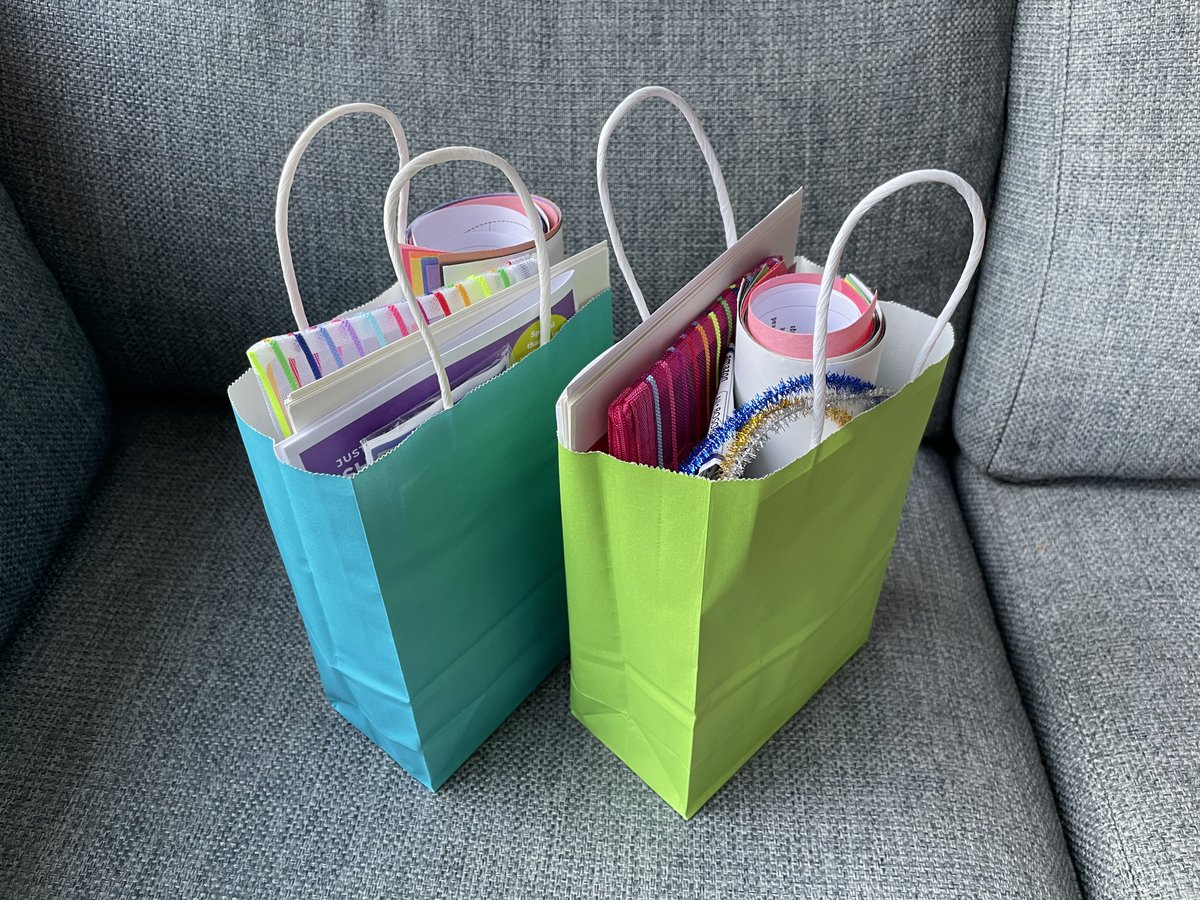 Mattymattster's tweet photo. @ArtsCanmore you are amazing 🤩. Thank you so much for the free creative kits, my girls can't wait to get crafting! https://t.co/FkViNRwDX6