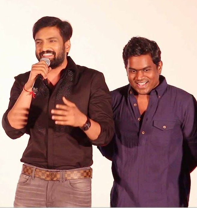 StarVersatile1's tweet photo. #MannavanVandhanadi Team ❣️

@iamsanthanam @selvaraghavan @thisisysr 

#Santhanam #Yuvan #Selva https://t.co/qNB50OAId8