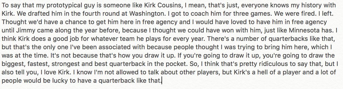 KyleAMadson's tweet photo. "The 49ers traded up for Mac Jones."

"Why do you say that?"

"Well, we know how badly Kyle Shanahan wants a QB like Kirk Cousins."

Kyle Shanahan: https://t.co/xYU5YIeZAb