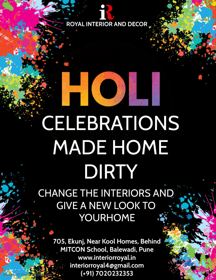 RoyalInterior18's tweet photo. This Holi give your home a new dimensions with ROYAL INTERIOR AND DECOR.
Book your appointment with us at (+91) 7020232353

#satanshoes #sangeberat #love #pune #14April_Coming_Soon https://t.co/FrMdy8kjDL