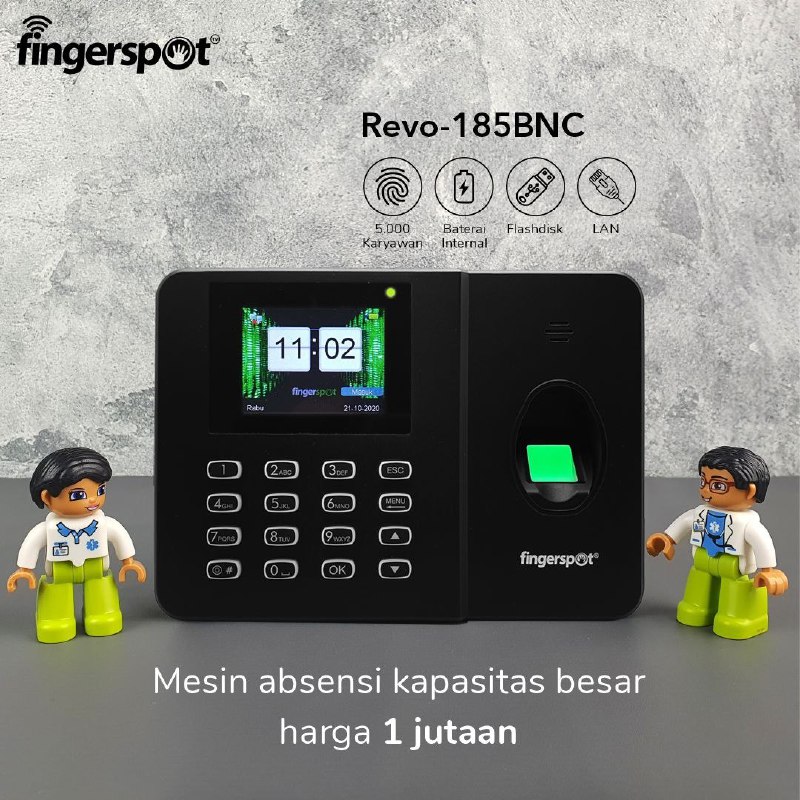 Absensimurah's tweet photo. Mesin absensi sidikjari Revo185BNC,
Identifikasi : Sidik jari, password, kartu
Kapasitas sidik jari : Real 10.000 sidik jari
Kapasitas kartu : 5.000 kartu
Kapasitas user : 5.000 user
Data scan : 160.000

Info lebih lanjut: 089506600962

#StopAsianHate #fingerspot #revo185bnc https://t.co/QL9ICCyhCE